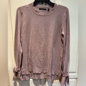 Cyrus Long Sleeve Top with Tie Details Size XL has worn look in fabric